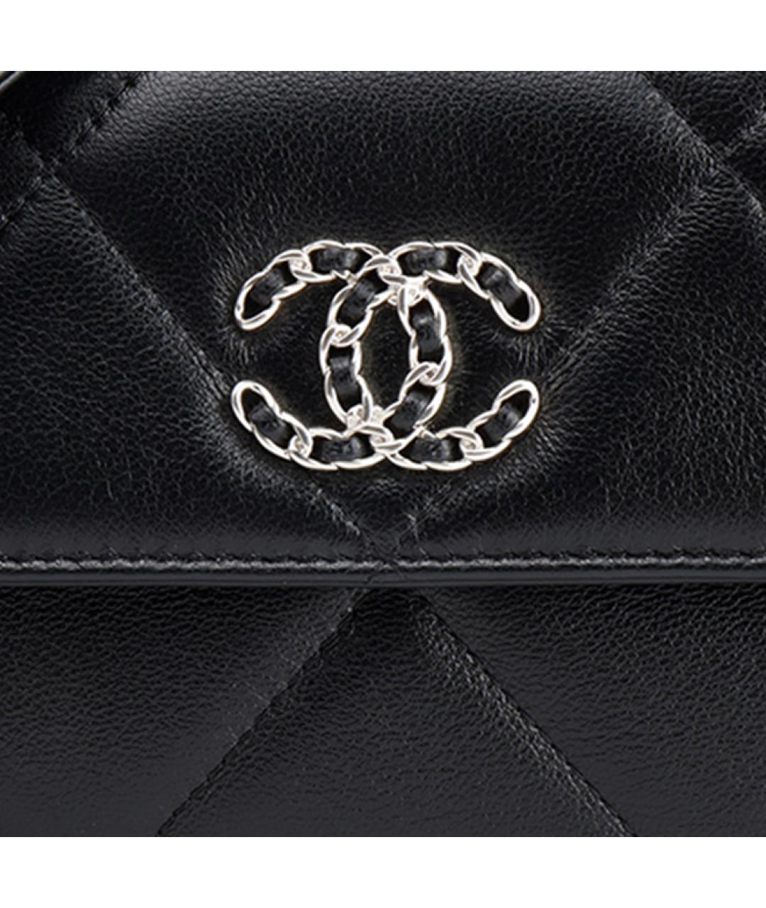 CHANEL Черная кожаная сумка через плечо, фото 5