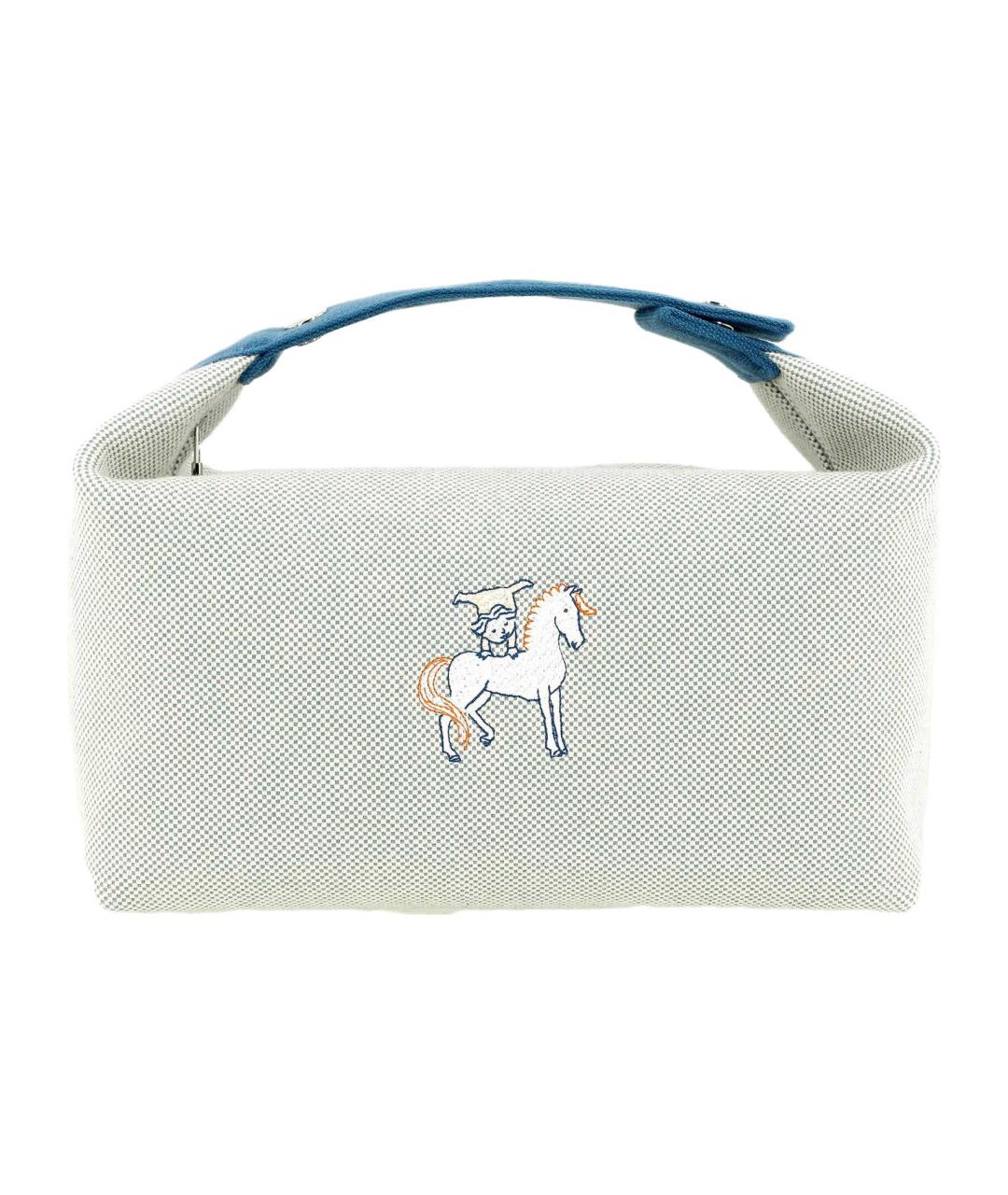 HERMES Бежевая косметичка, фото 1