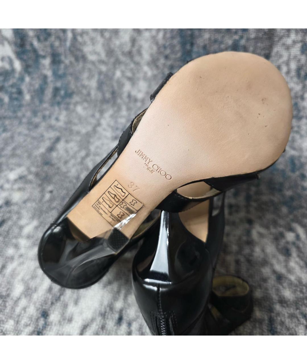 JIMMY CHOO Черные кожаные туфли, фото 5