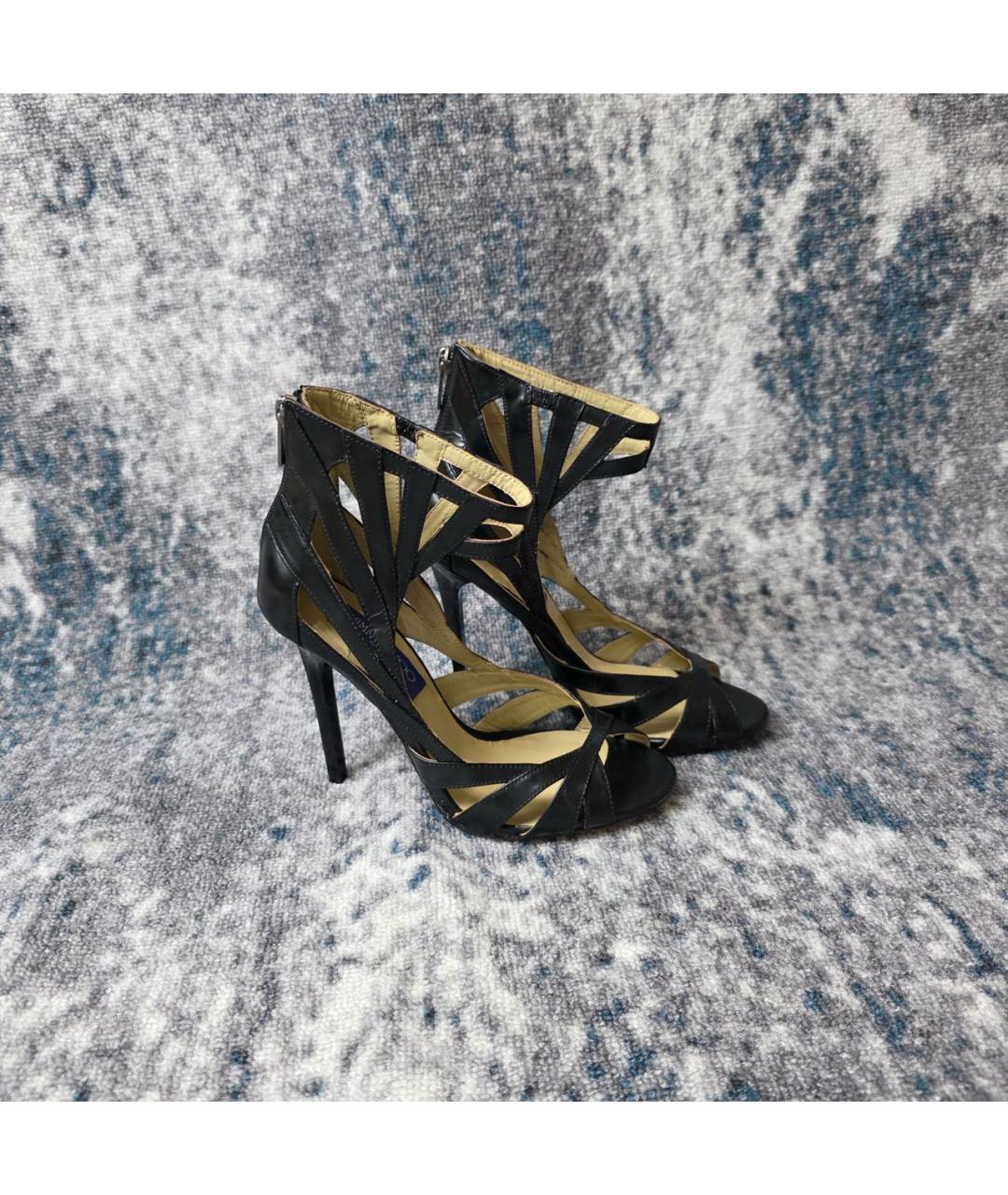 JIMMY CHOO Черные кожаные туфли, фото 9