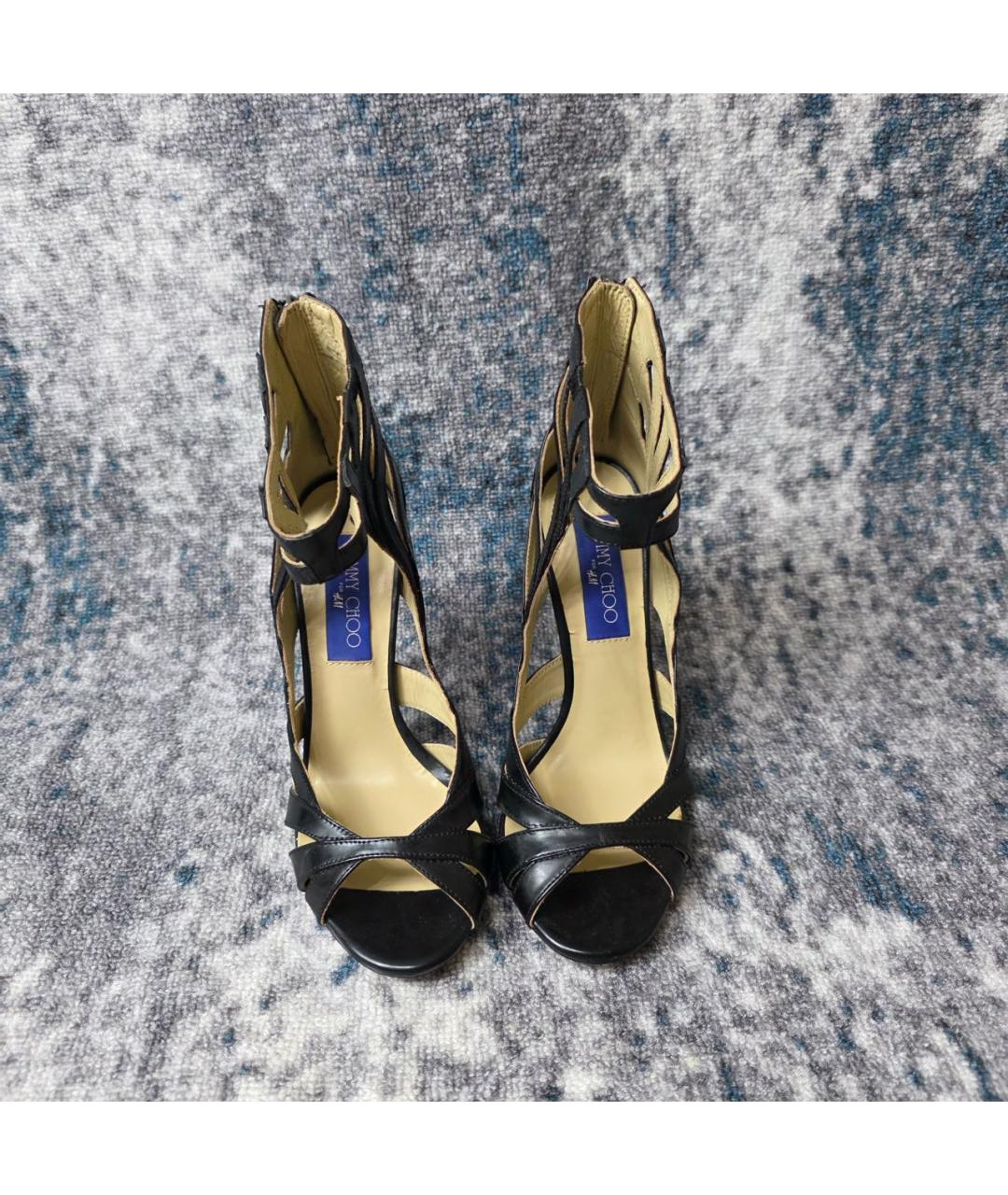 JIMMY CHOO Черные кожаные туфли, фото 2