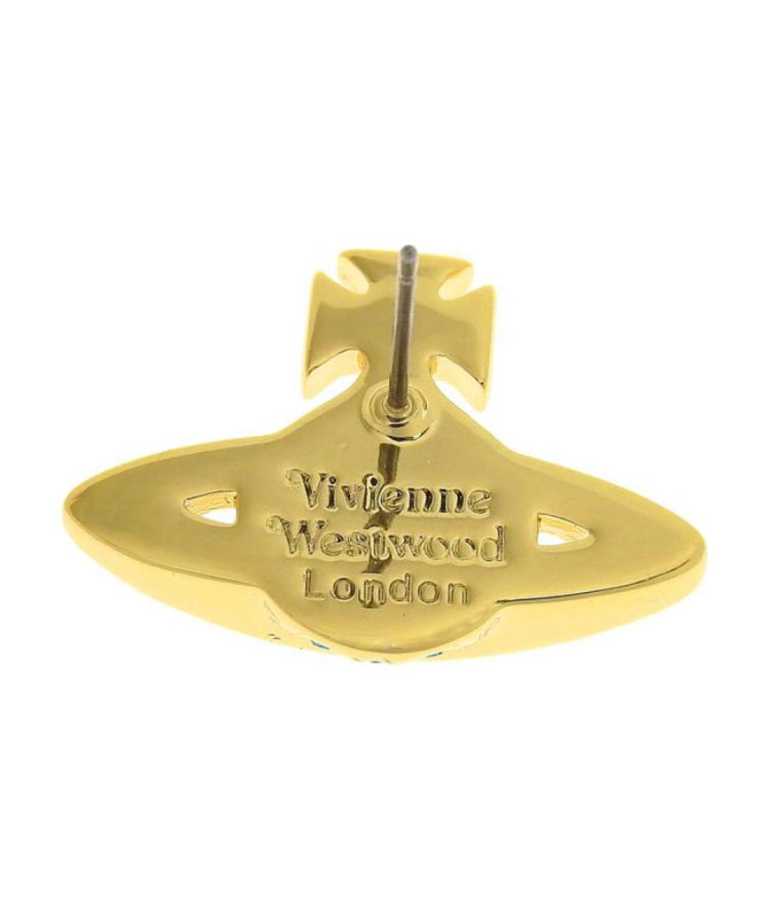VIVIENNE WESTWOOD Золотые латунные серьги, фото 3
