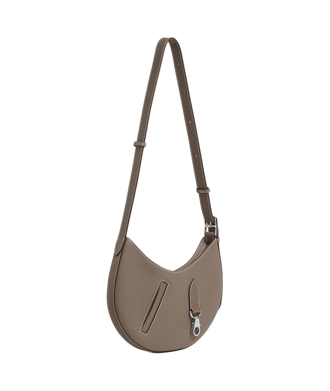 HERMES Коричневая кожаная сумка через плечо, фото 2