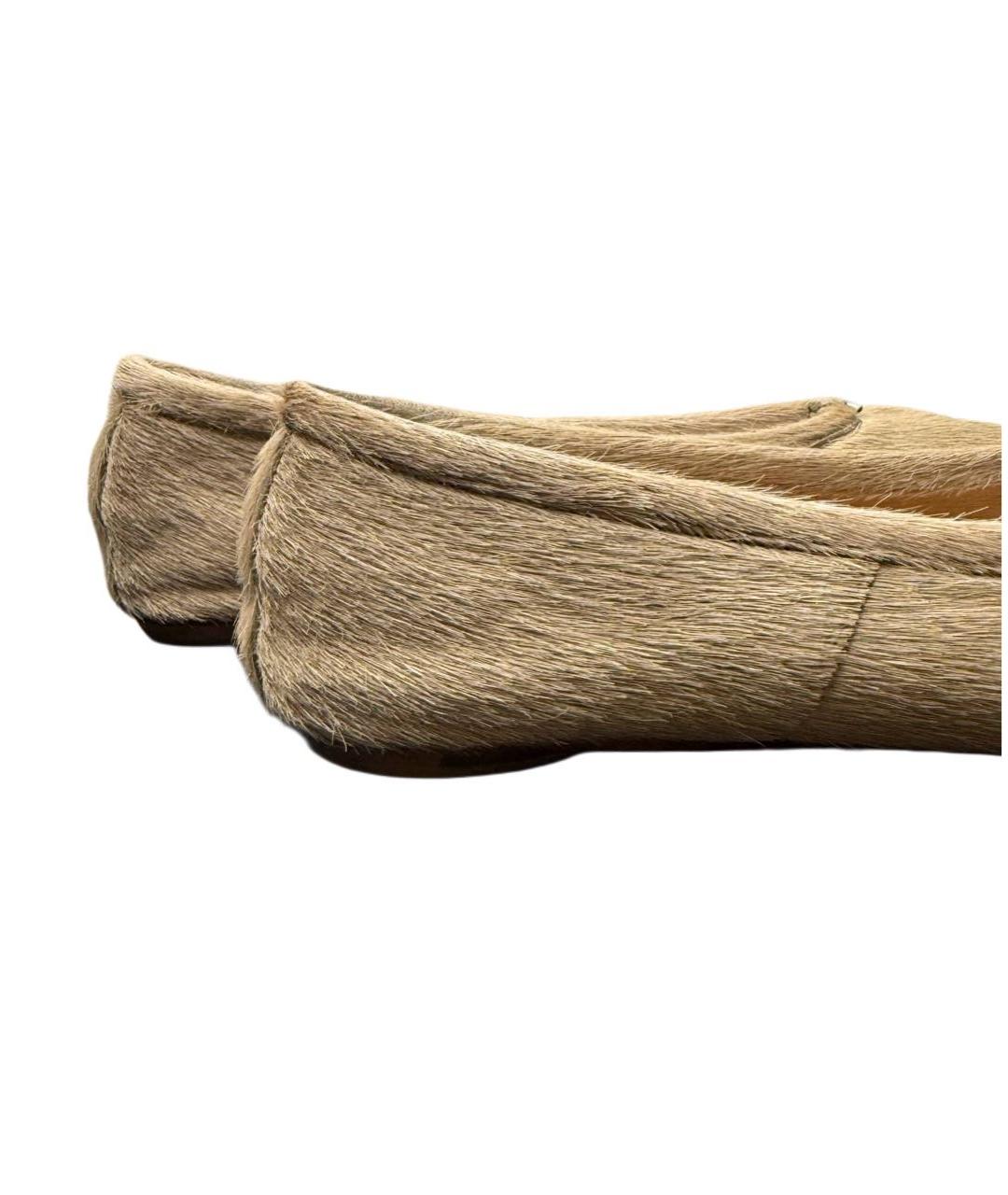 MAISON MARGIELA Бежевые балетки, фото 4