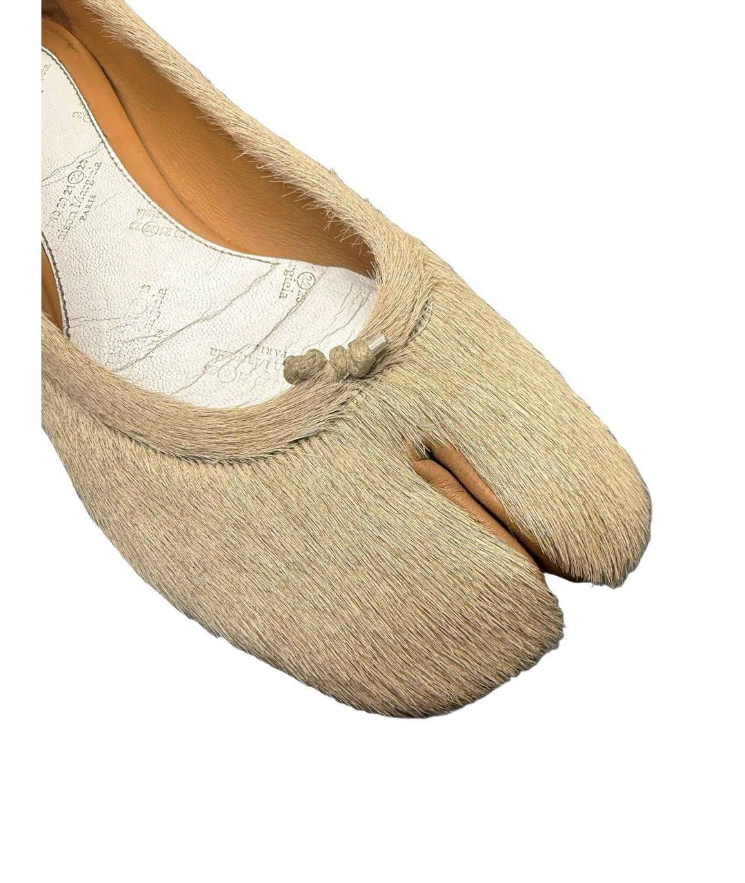 MAISON MARGIELA Бежевые балетки, фото 3