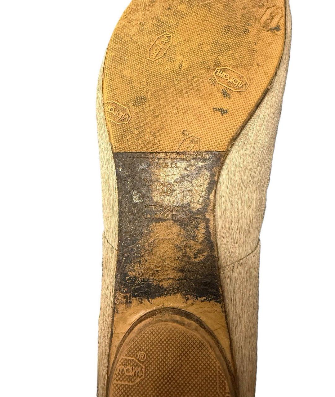 MAISON MARGIELA Бежевые балетки, фото 8