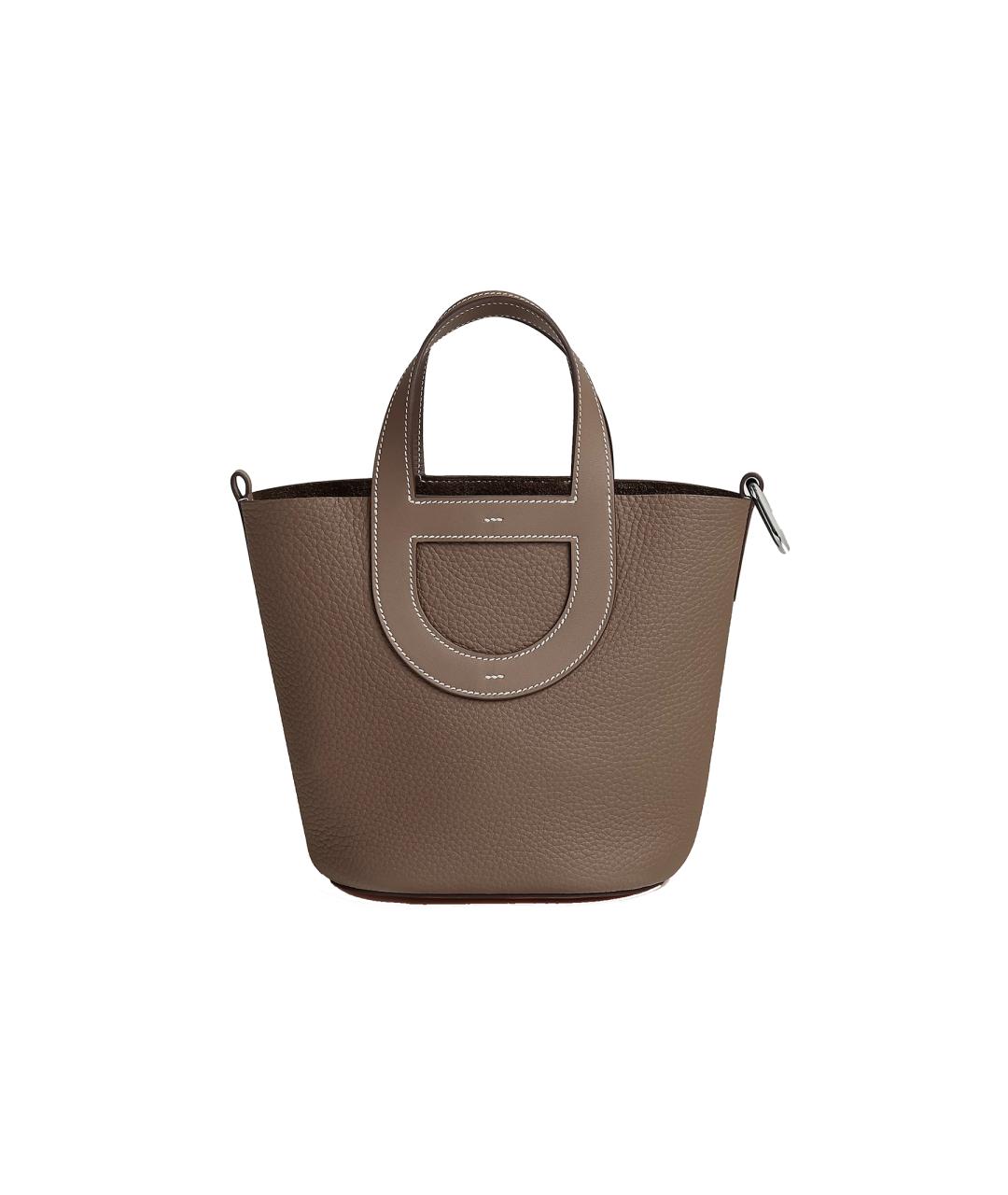 HERMES Серая сумка через плечо, фото 6