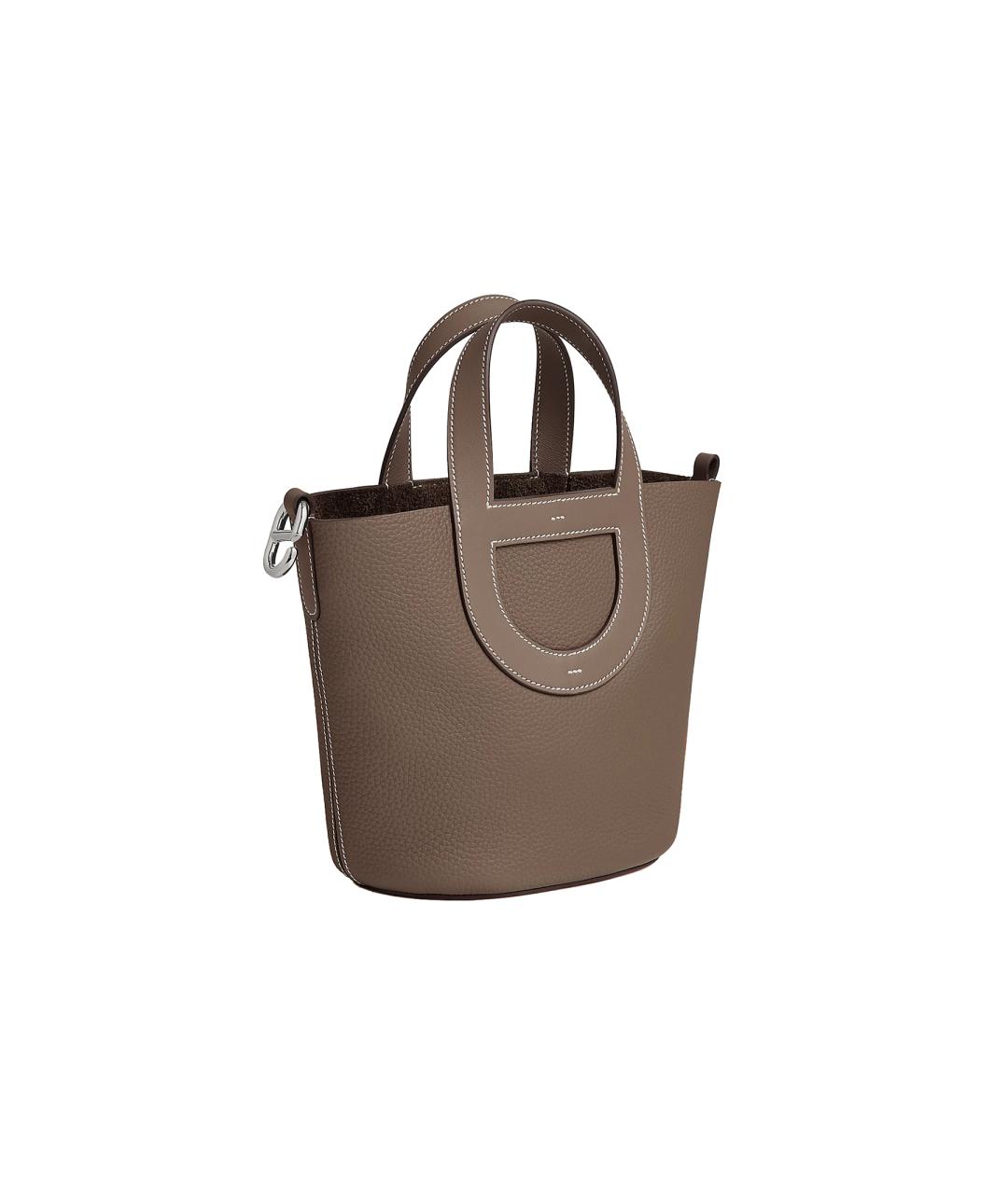 HERMES Серая сумка через плечо, фото 5