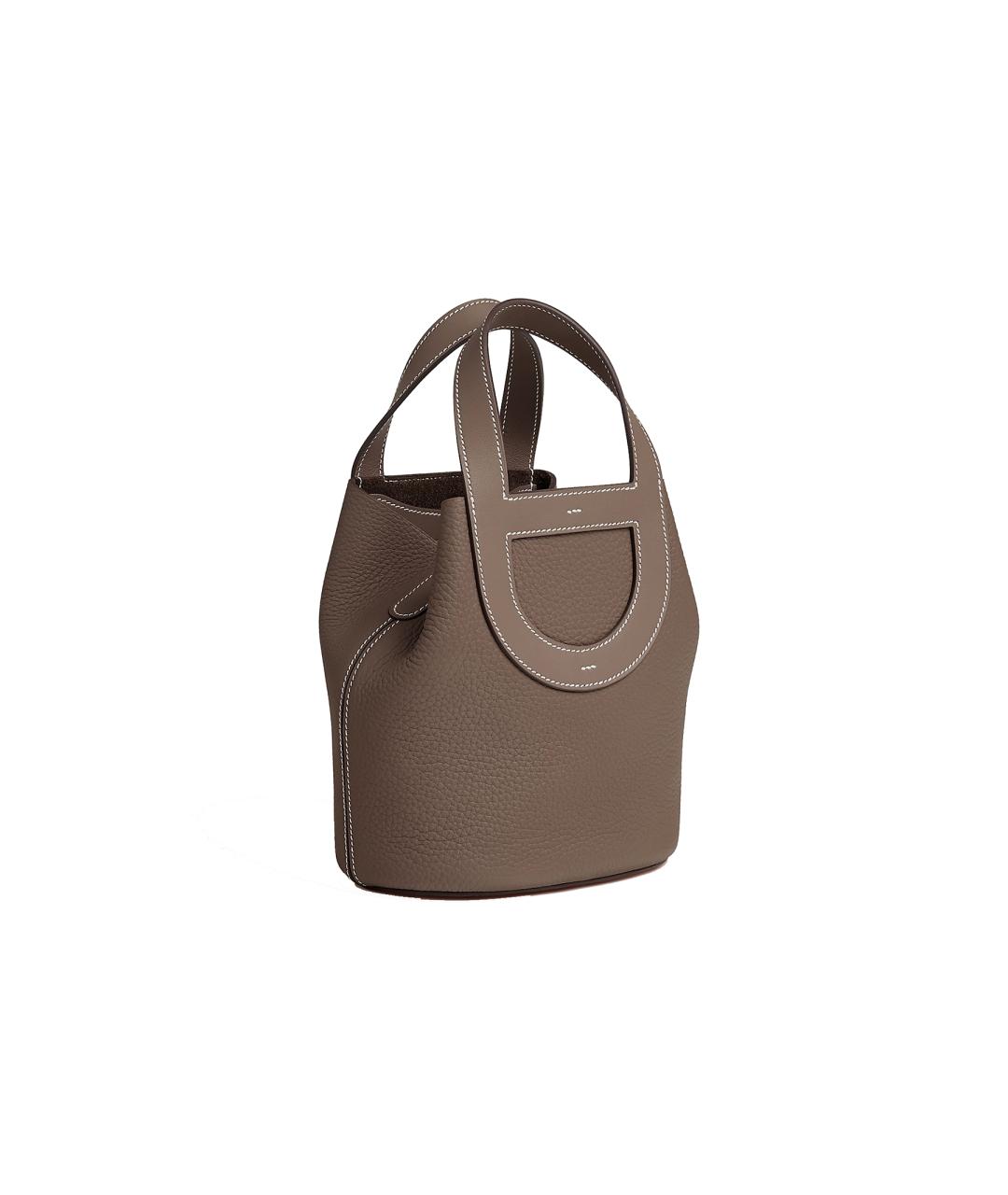 HERMES Серая сумка через плечо, фото 3