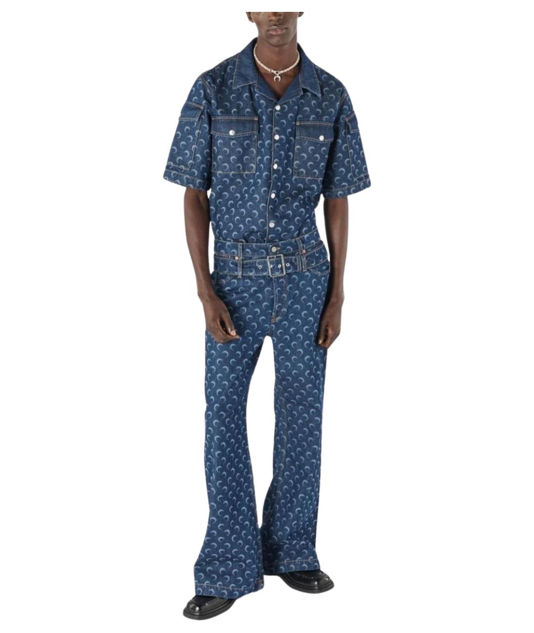 MARINE SERRE Синяя классическая рубашка, фото 3