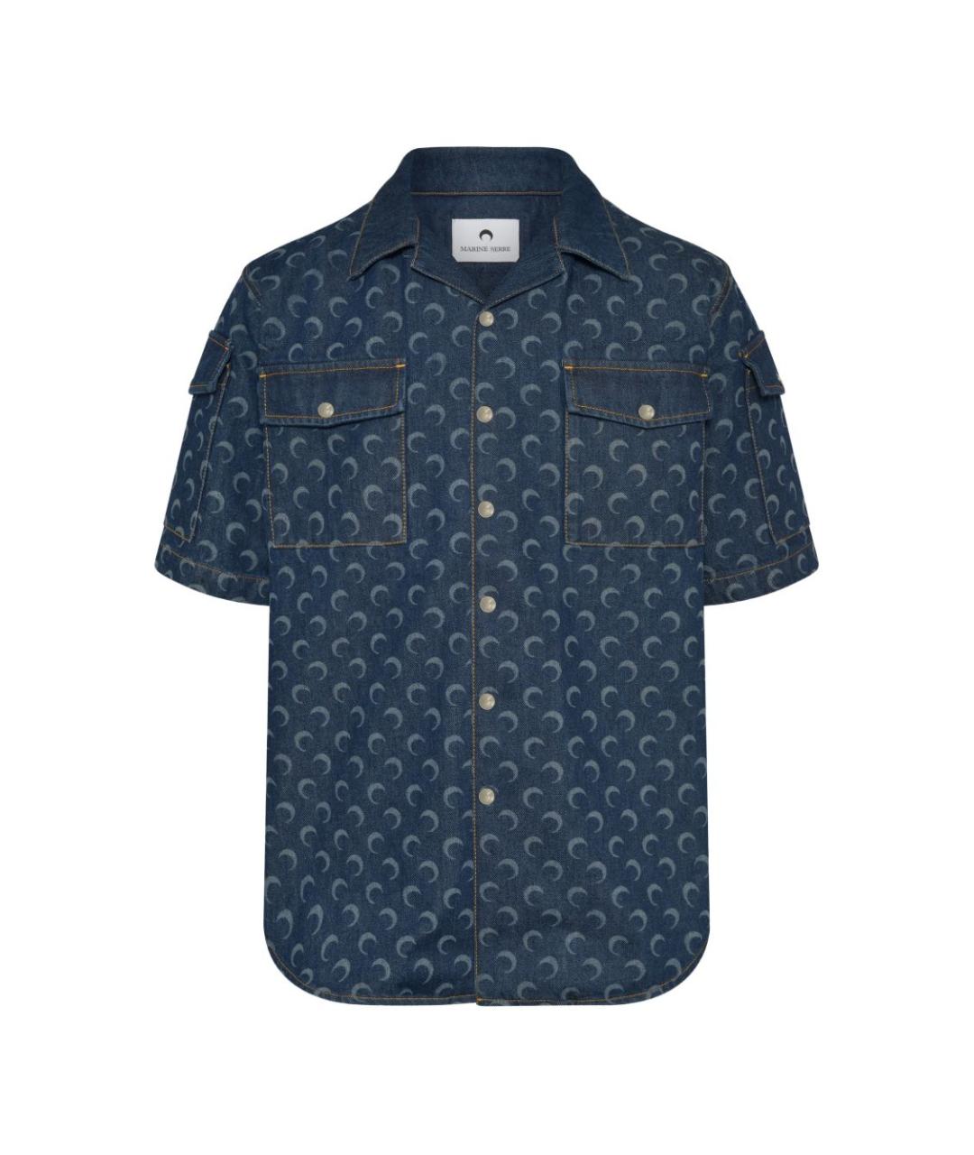 MARINE SERRE Синяя классическая рубашка, фото 1