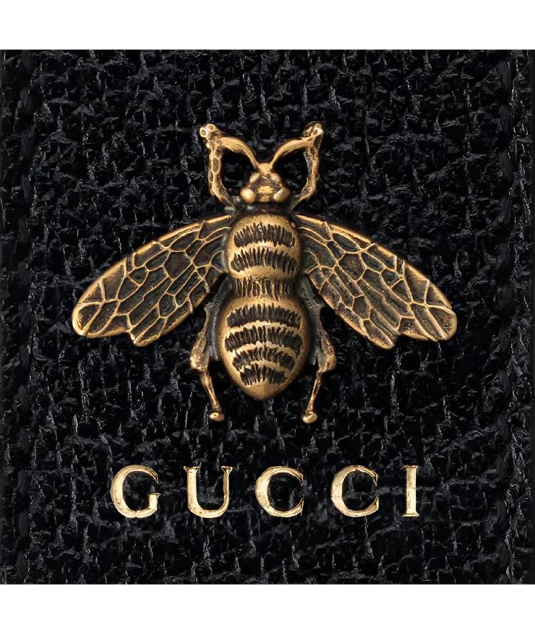 GUCCI Черный кожаный кошелек, фото 4