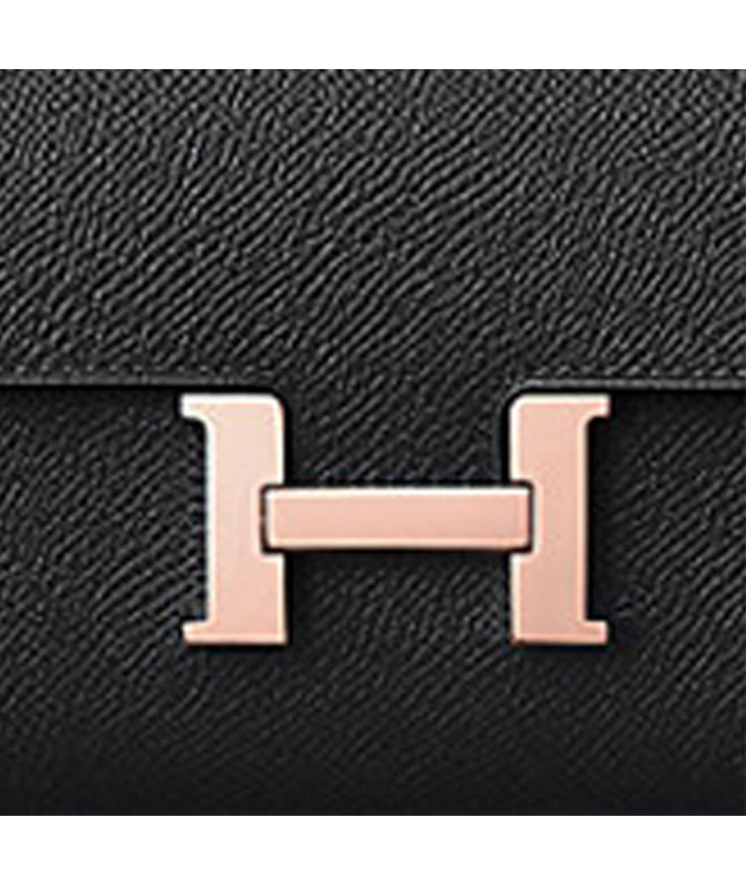 HERMES Черная кожаная сумка через плечо, фото 4