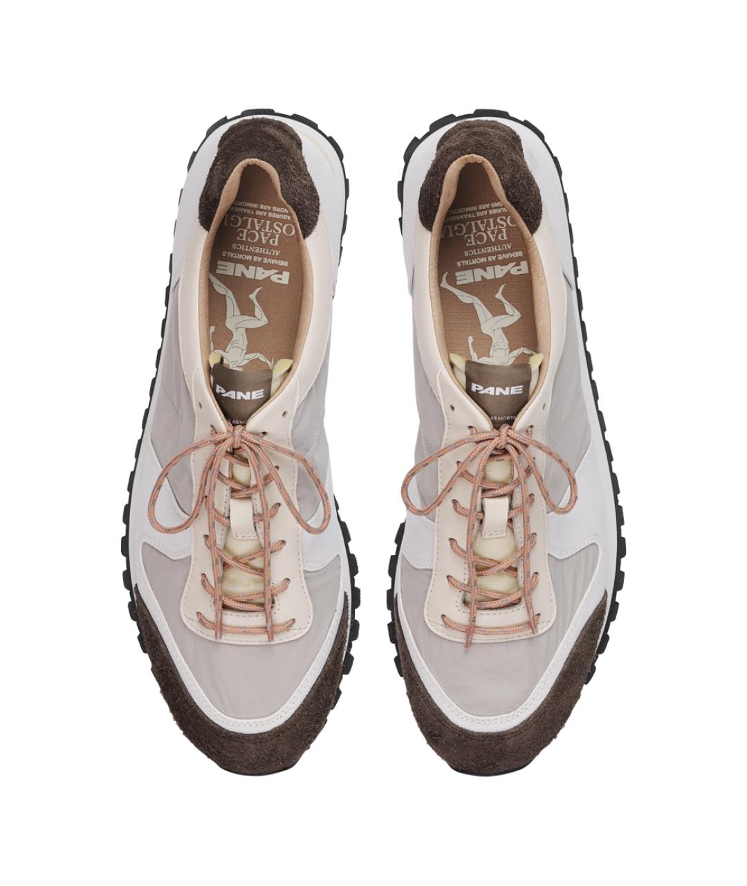 PANE Серые кожаные кроссовки, фото 4