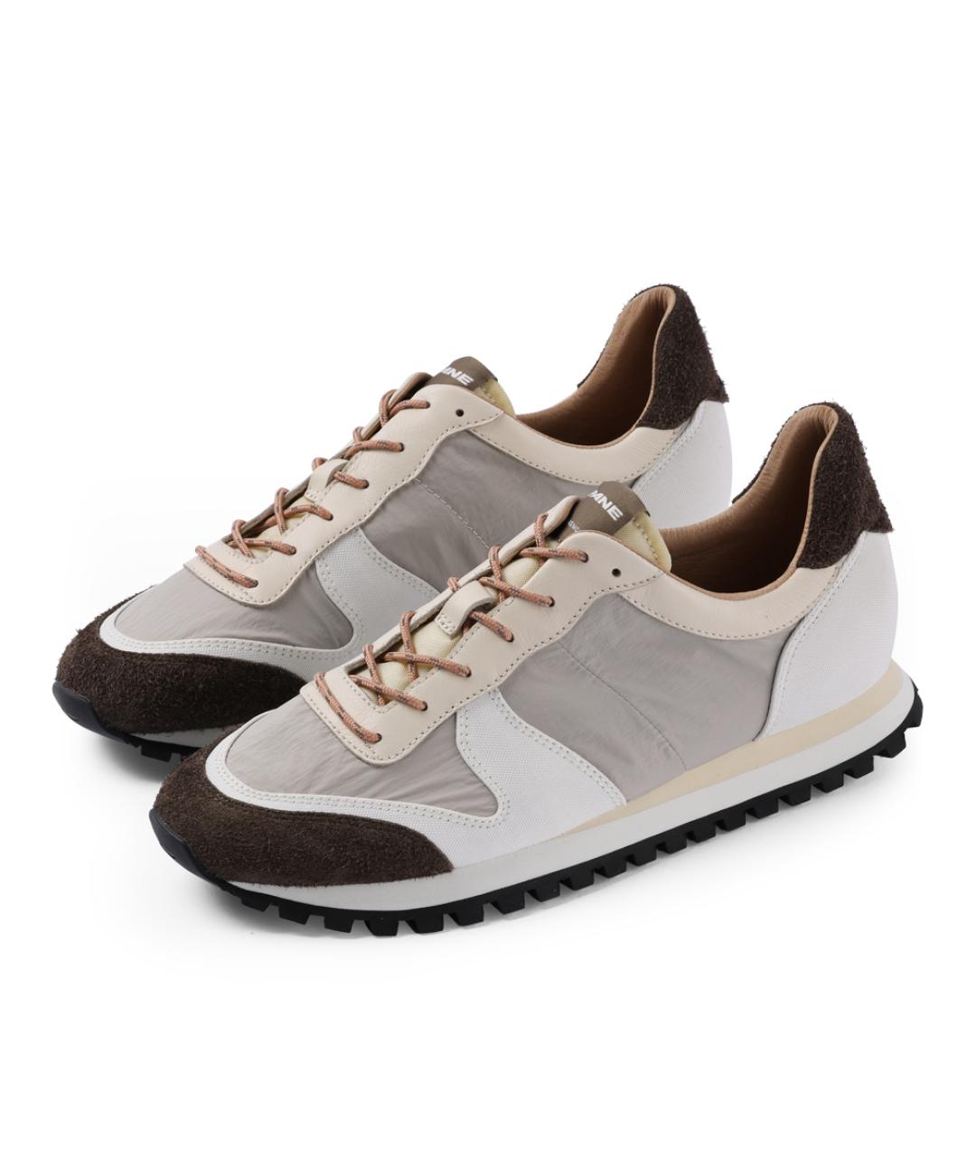 PANE Серые кожаные кроссовки, фото 3