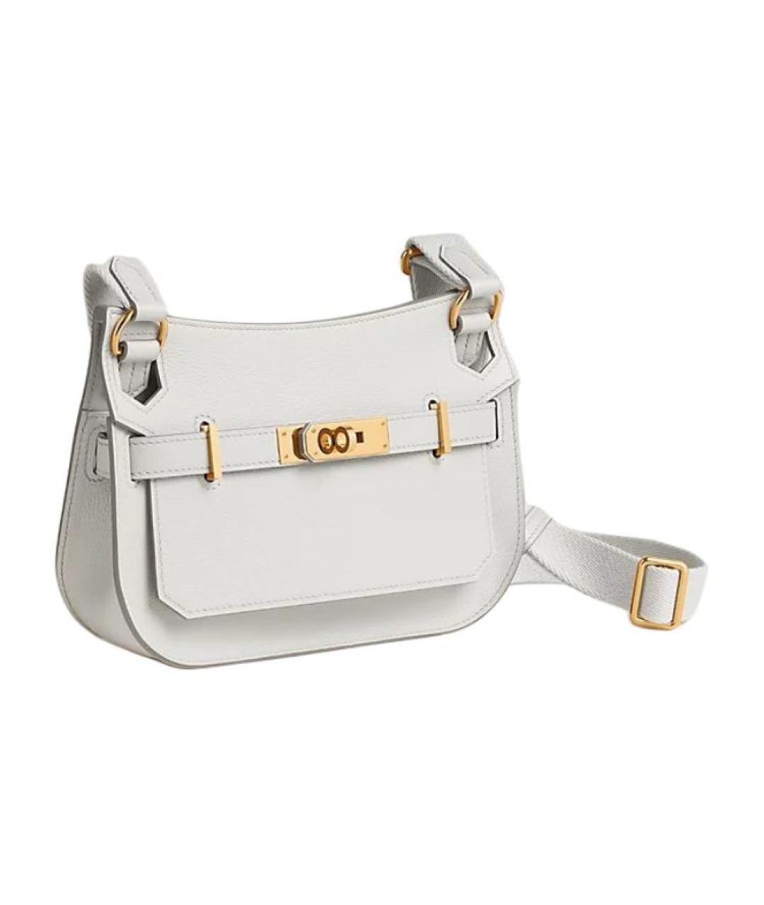 HERMES Белая кожаная сумка через плечо, фото 2