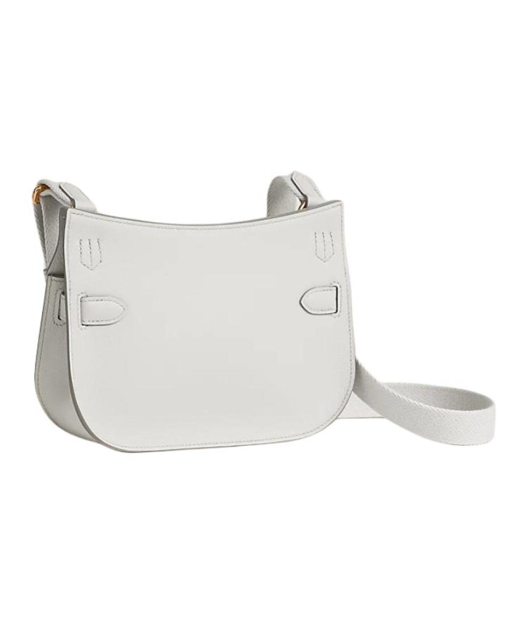 HERMES Белая кожаная сумка через плечо, фото 3