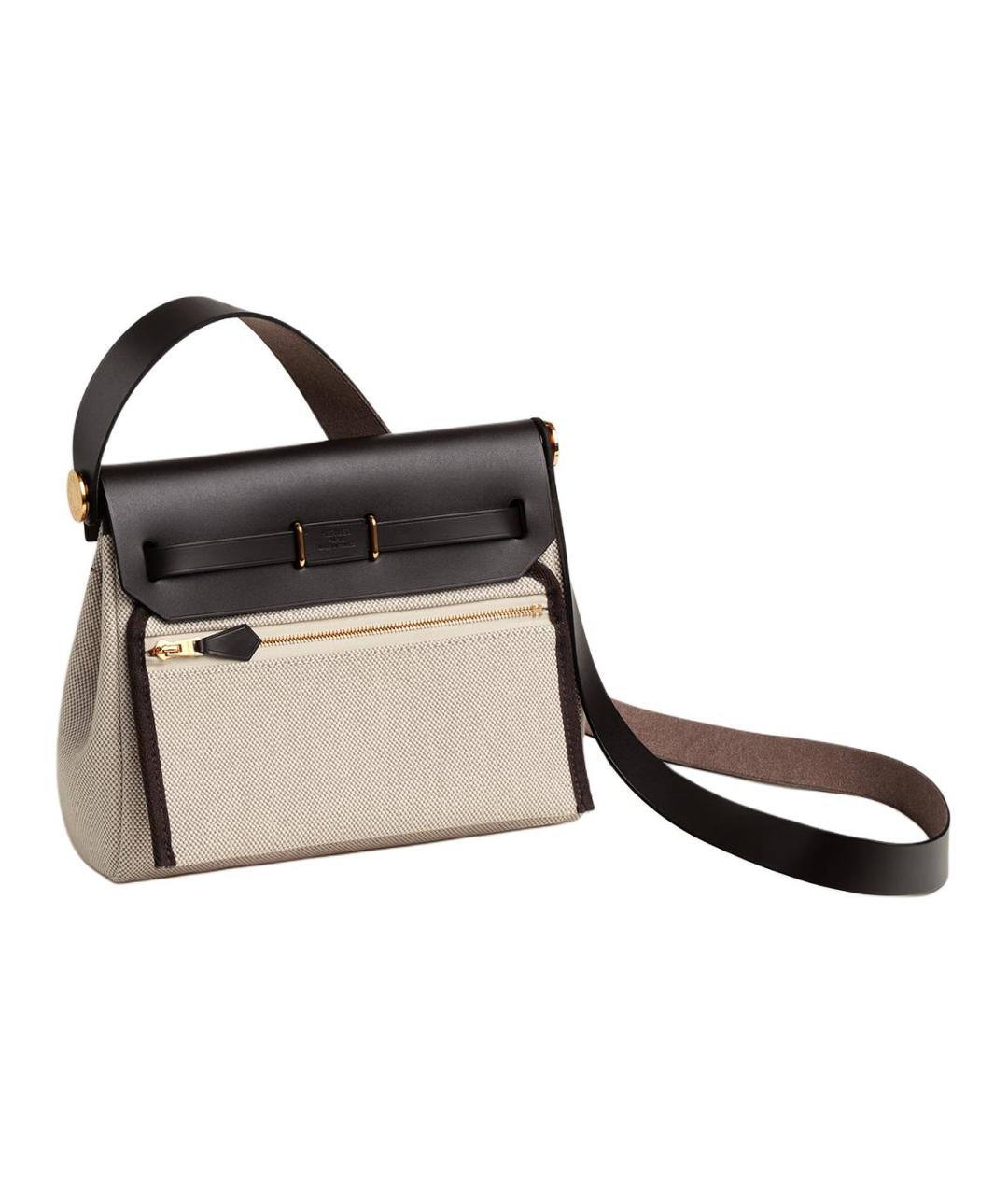 HERMES Бежевая сумка через плечо, фото 3