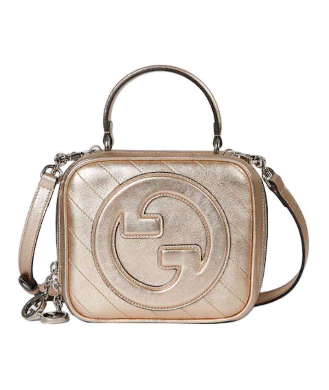 GUCCI Золотая кожаная сумка через плечо, фото 1