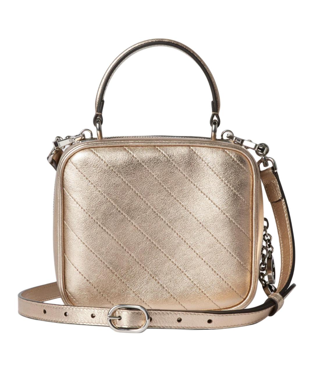 GUCCI Золотая кожаная сумка через плечо, фото 4