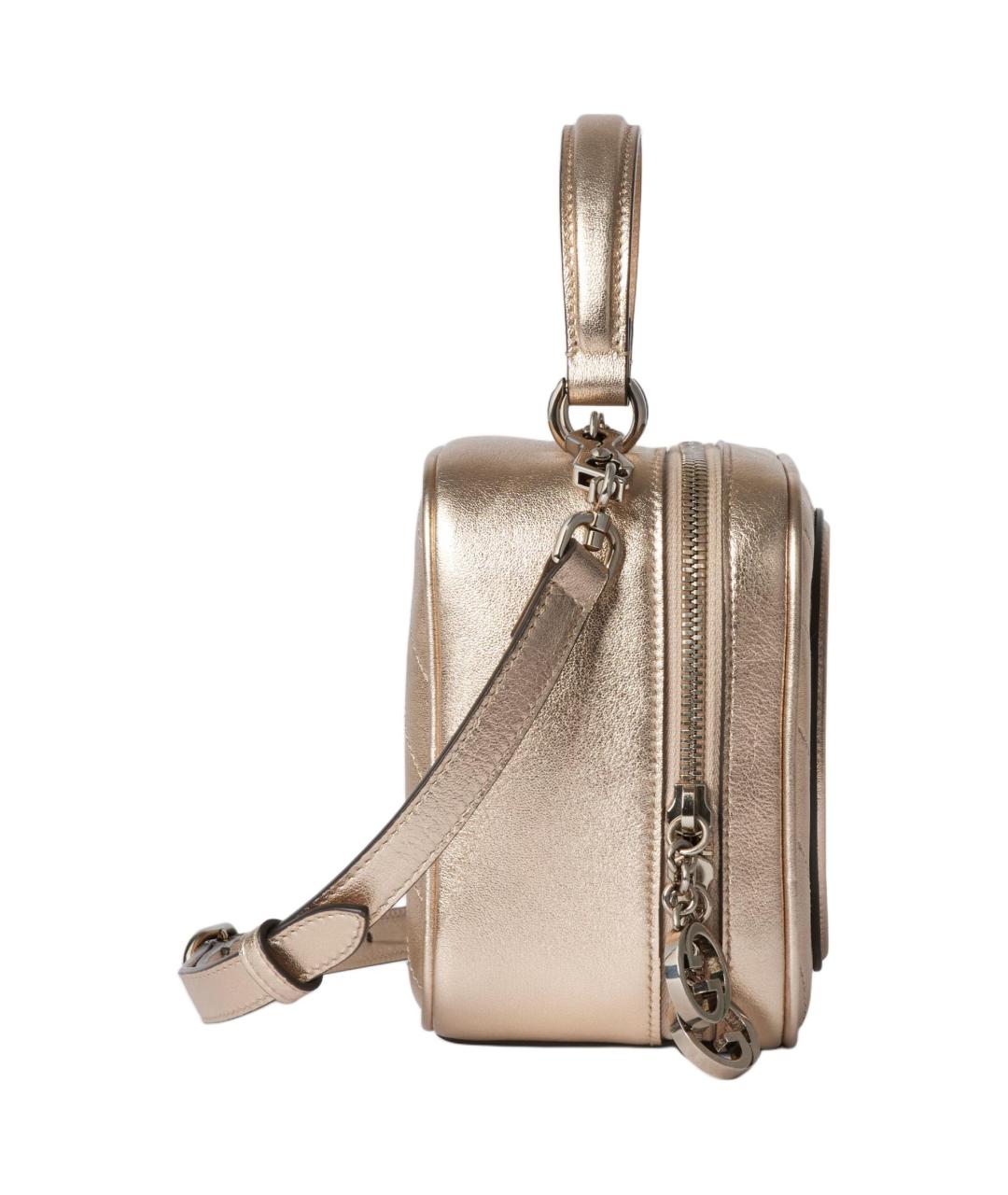 GUCCI Золотая кожаная сумка через плечо, фото 3