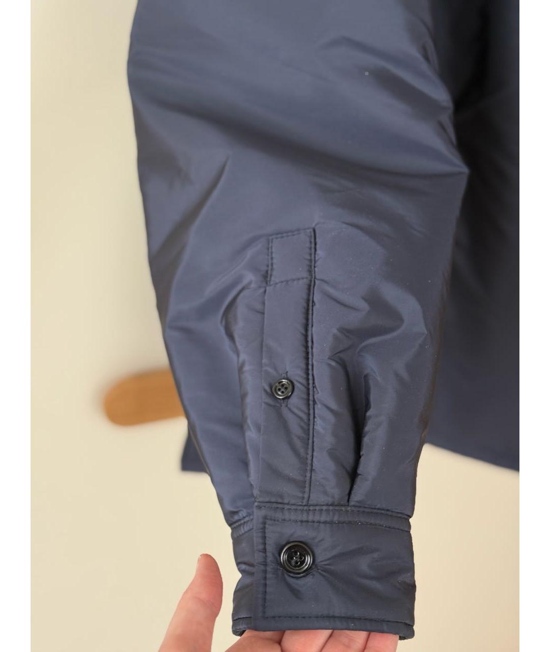 PRADA Темно-синяя синтетическая куртка, фото 8