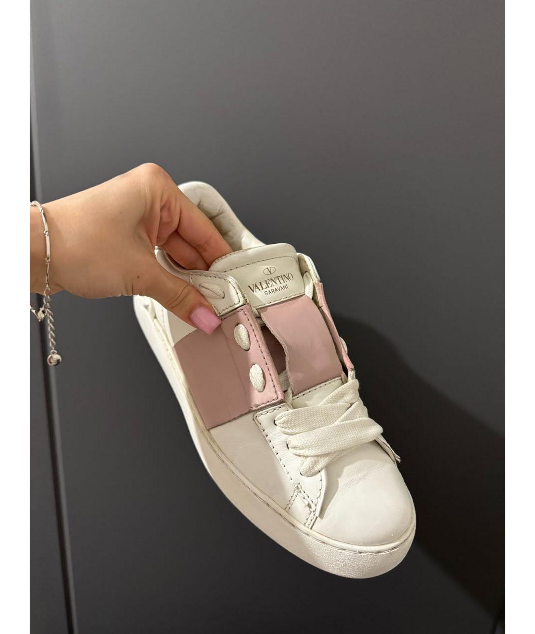 VALENTINO Белые кожаные кеды, фото 2