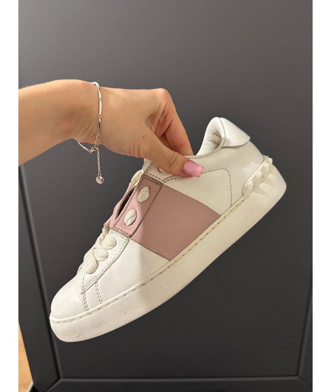 VALENTINO Белые кожаные кеды, фото 3