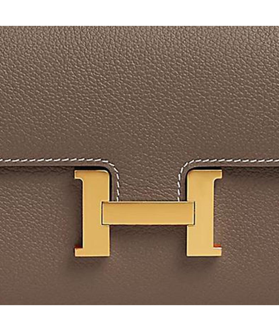 HERMES Коричневая кожаная сумка через плечо, фото 4