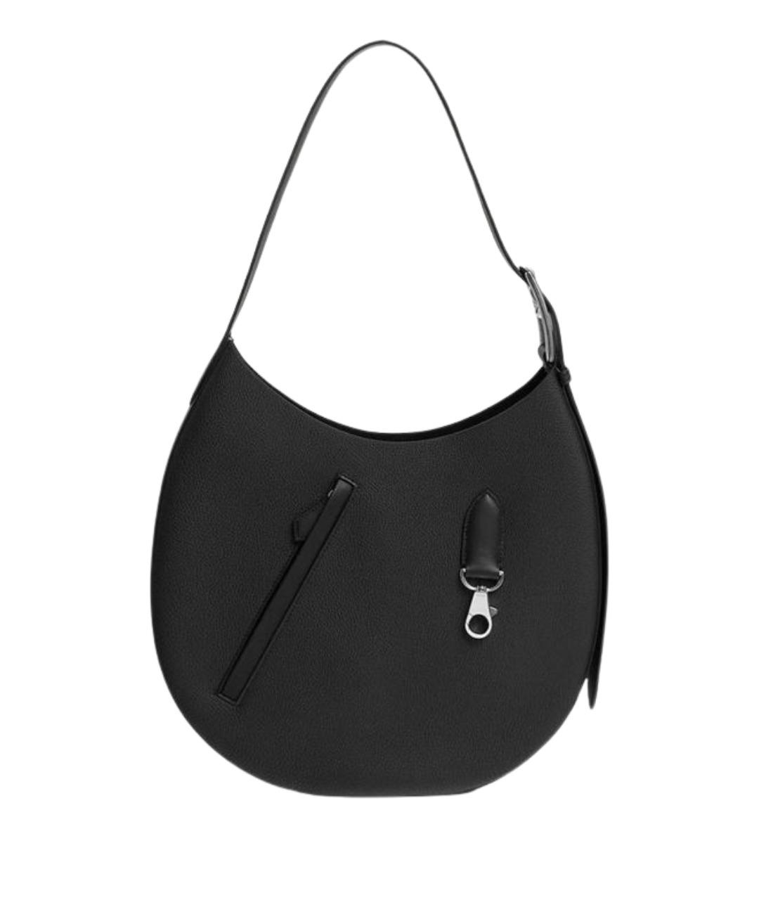 HERMES Черная кожаная сумка через плечо, фото 1