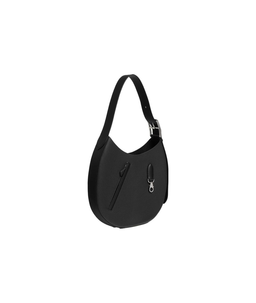 HERMES Черная кожаная сумка через плечо, фото 2