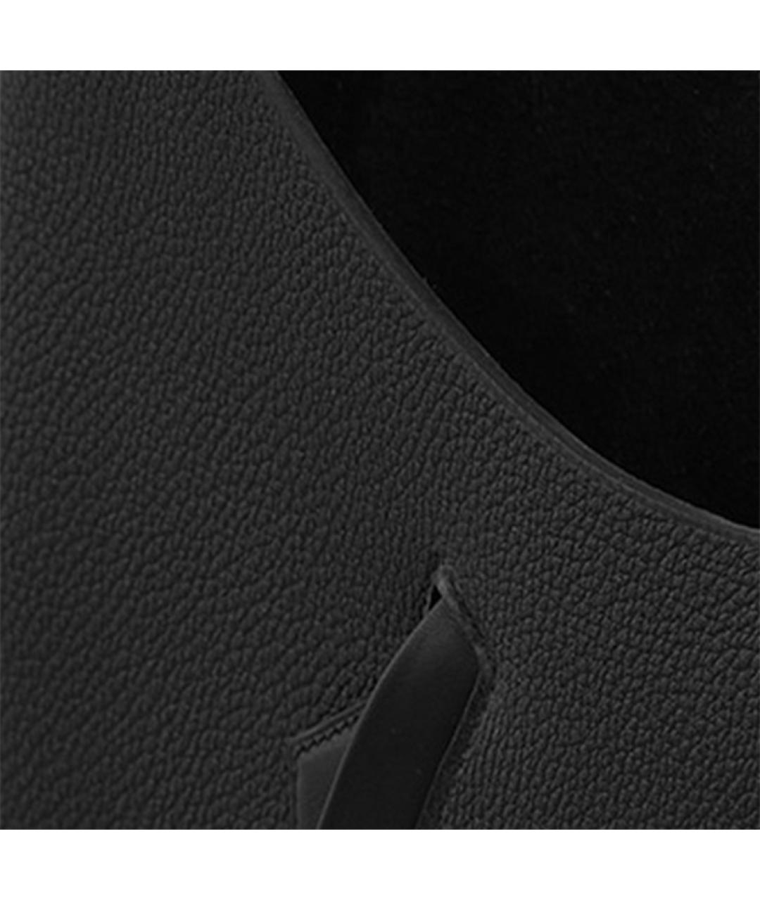 HERMES Черная кожаная сумка через плечо, фото 4