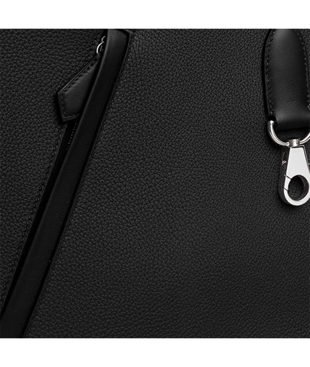 HERMES Черная кожаная сумка через плечо, фото 5