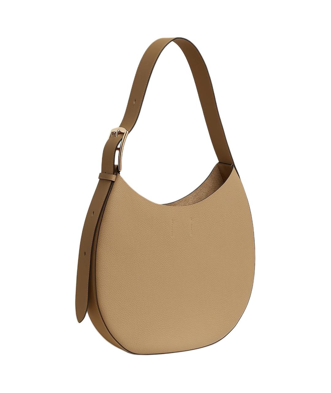 HERMES Бежевая кожаная сумка через плечо, фото 3