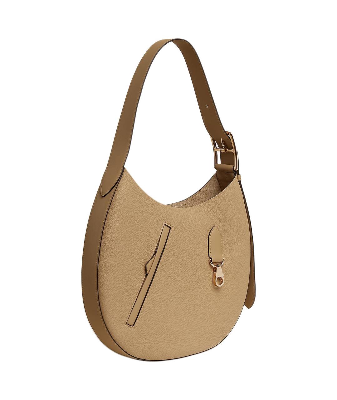 HERMES Бежевая кожаная сумка через плечо, фото 2