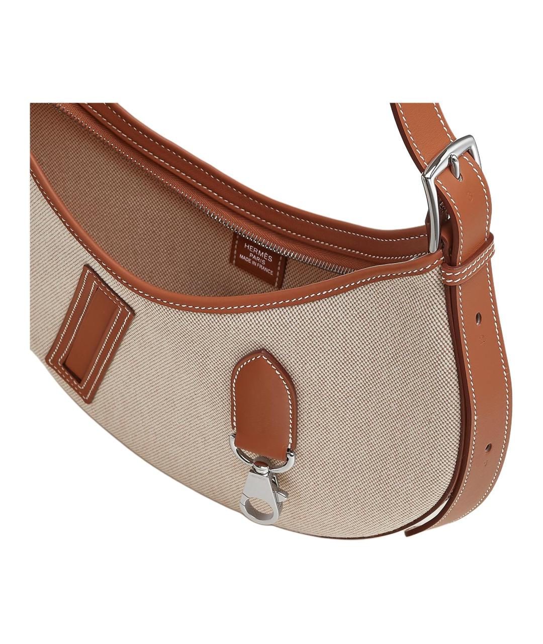 HERMES Бежевая сумка через плечо, фото 4