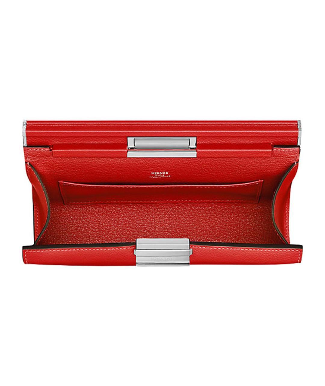 HERMES Красная кожаная сумка через плечо, фото 4