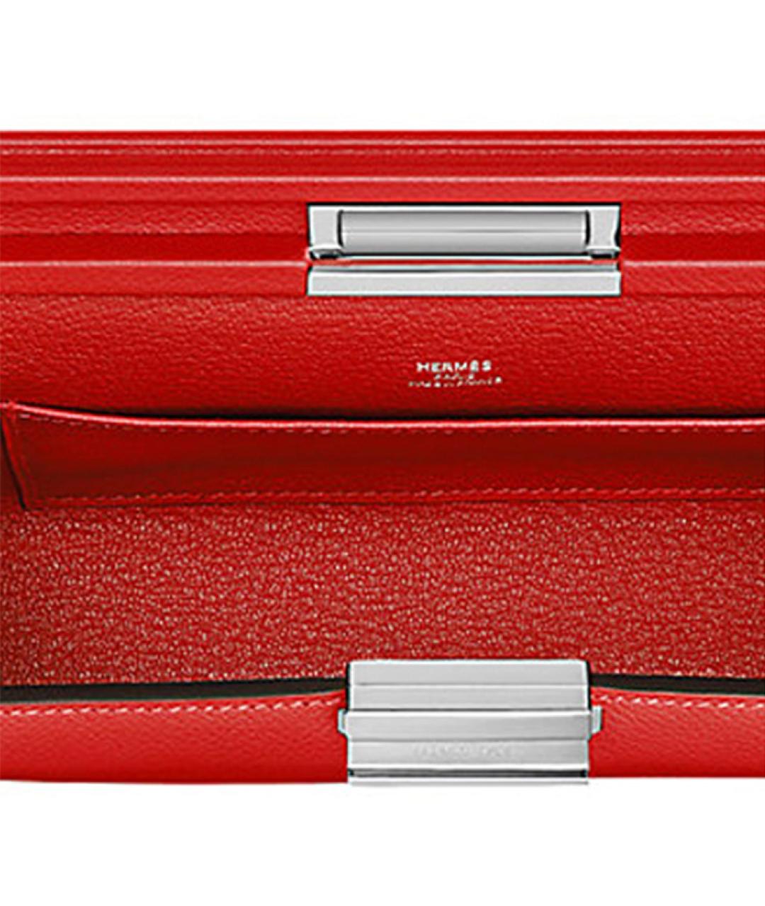 HERMES Красная кожаная сумка через плечо, фото 5