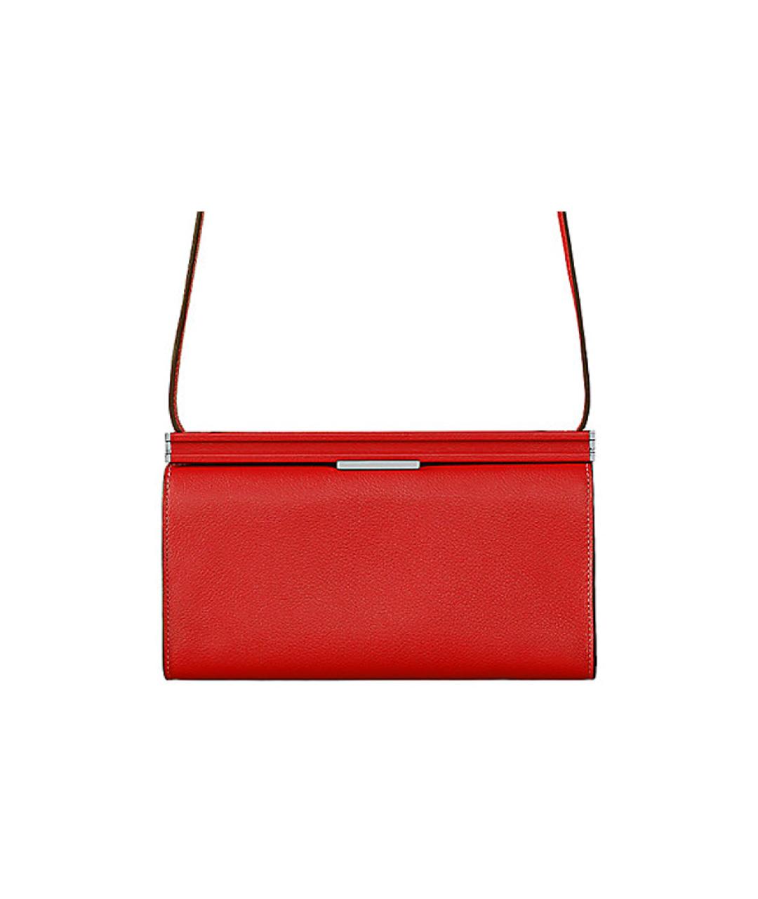 HERMES Красная кожаная сумка через плечо, фото 2