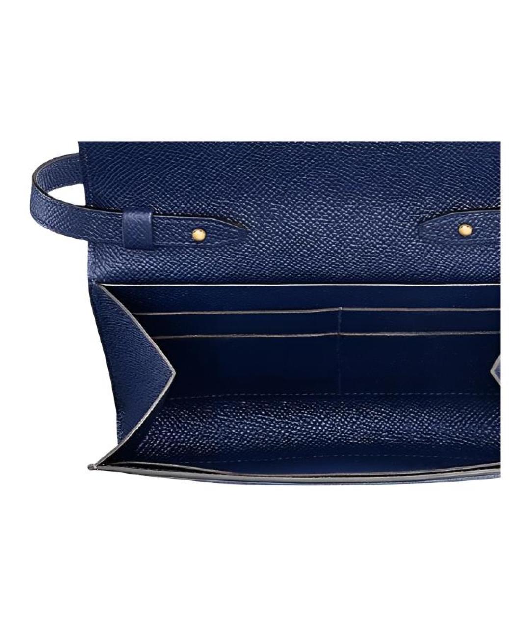 HERMES Синяя кожаная сумка через плечо, фото 4