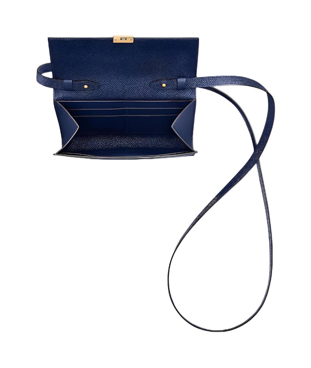 HERMES Синяя кожаная сумка через плечо, фото 2