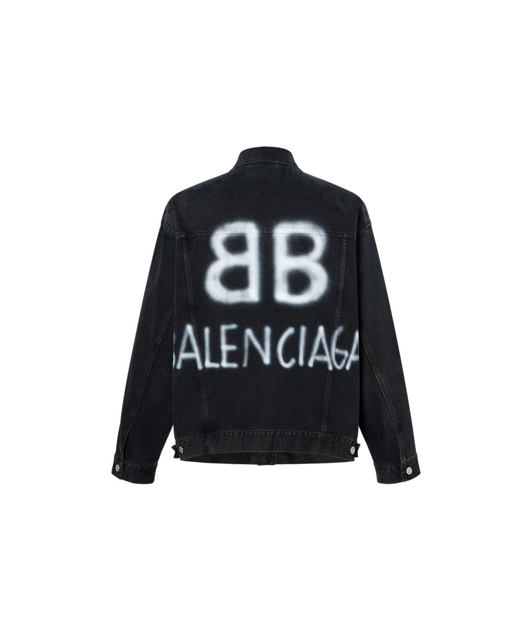 BALENCIAGA Черная деним куртка, фото 2