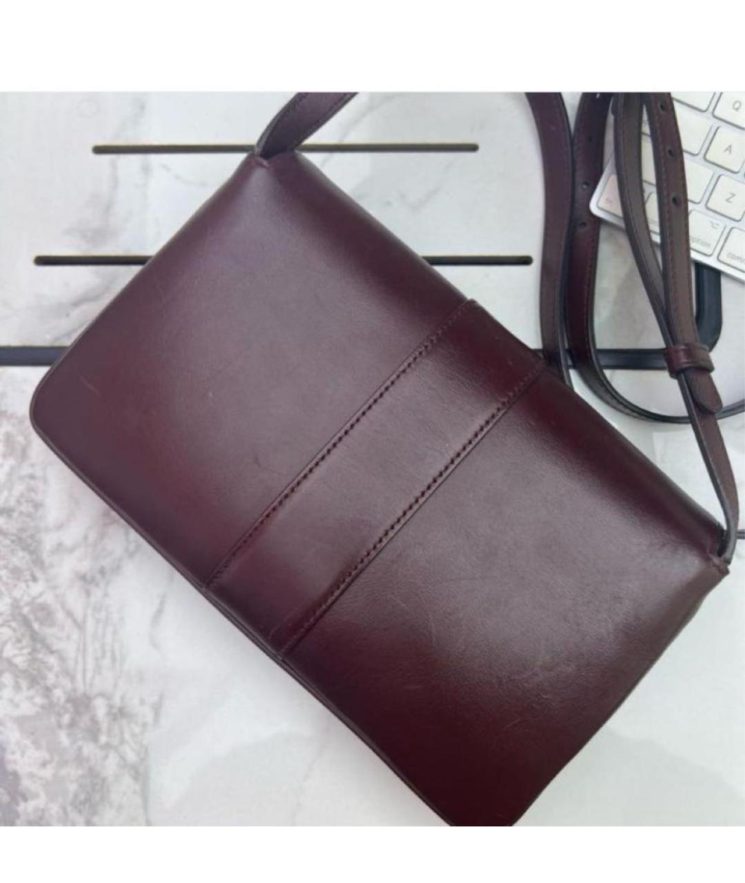 GUCCI Бордовая кожаная сумка через плечо, фото 3