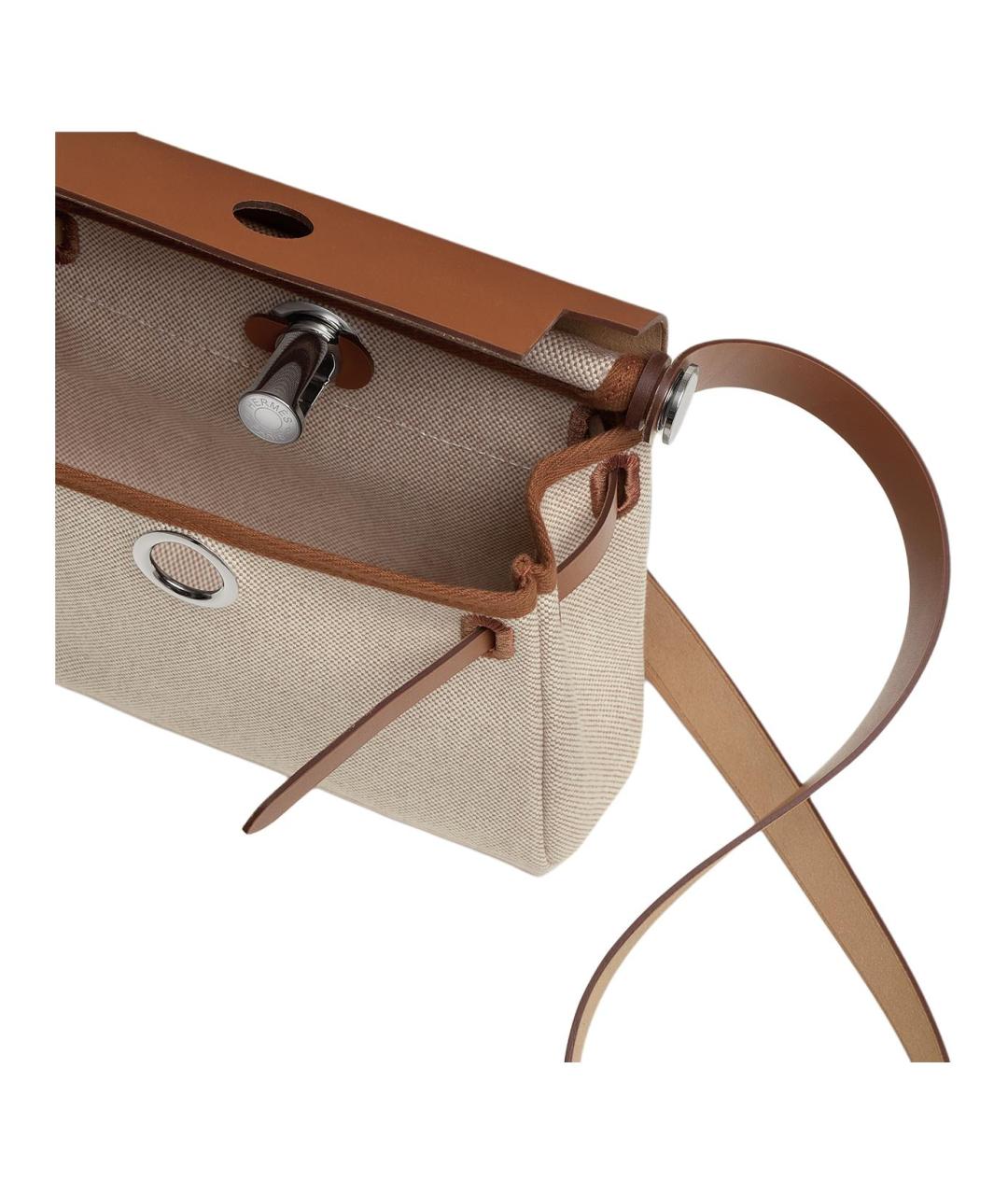 HERMES Бежевая сумка через плечо, фото 4