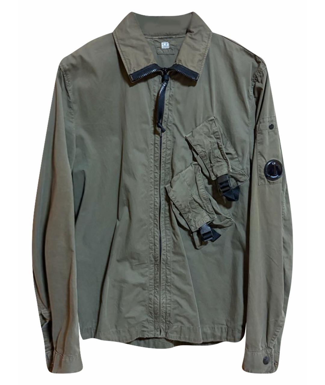 CP COMPANY Хаки хлопковая кэжуал рубашка, фото 1