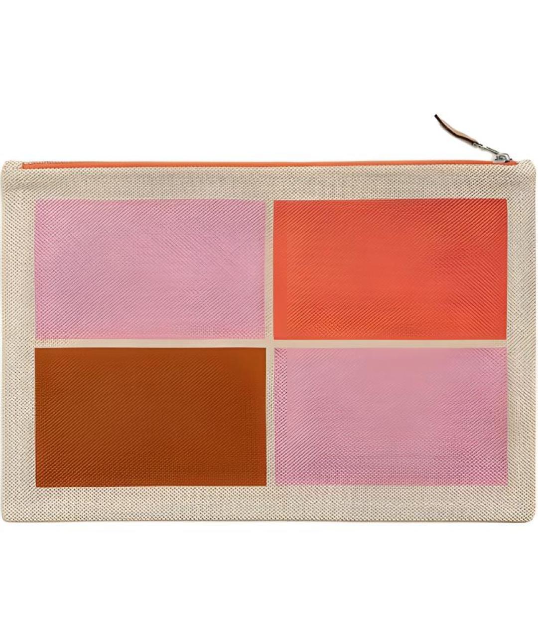 HERMES Бежевая хлопковая косметичка, фото 2