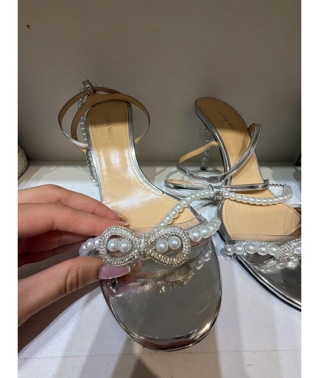 MACH&MACH Серебряные кожаные туфли, фото 4