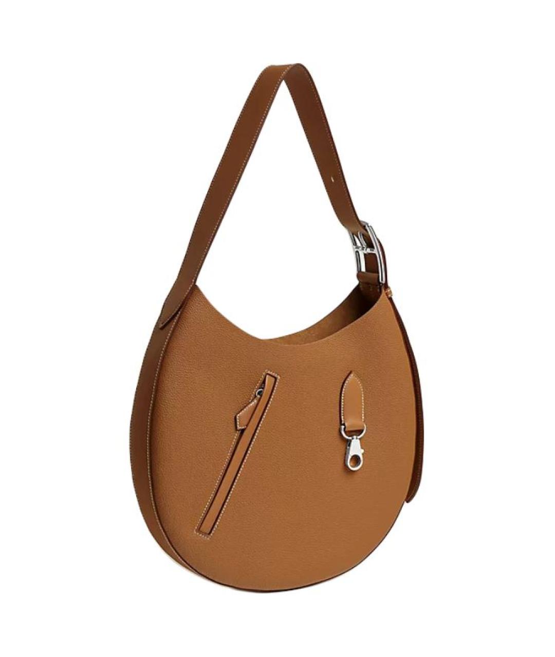 HERMES Коричневая кожаная сумка через плечо, фото 2