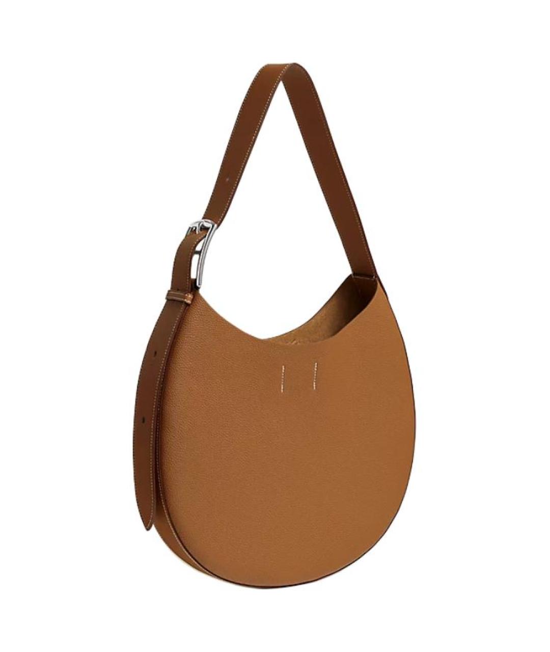 HERMES Коричневая кожаная сумка через плечо, фото 3