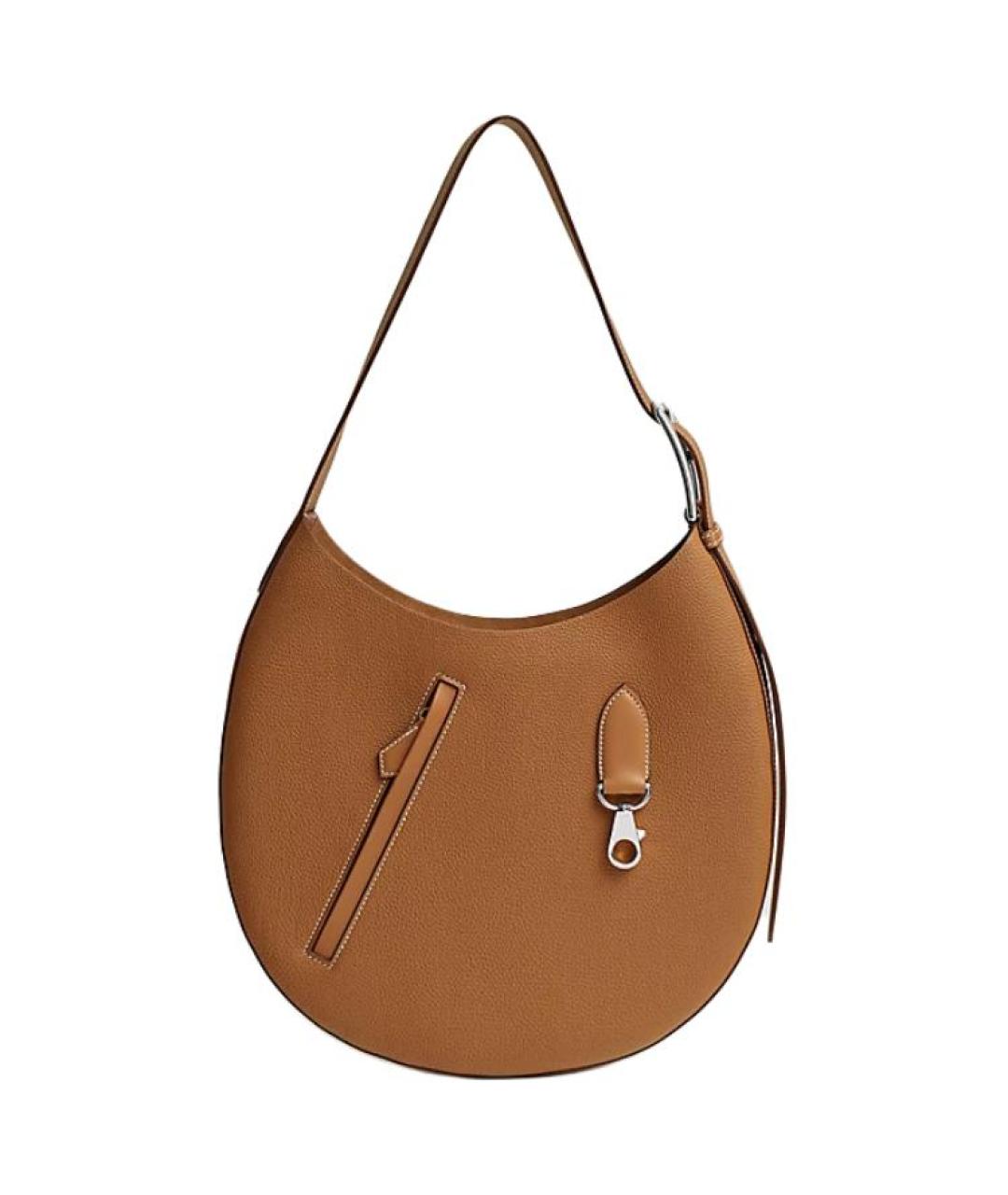 HERMES Коричневая кожаная сумка через плечо, фото 1